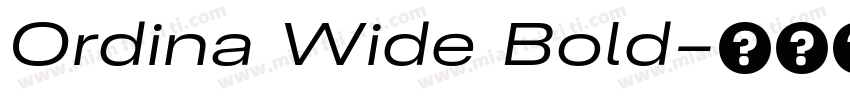 Ordina Wide Bold字体转换